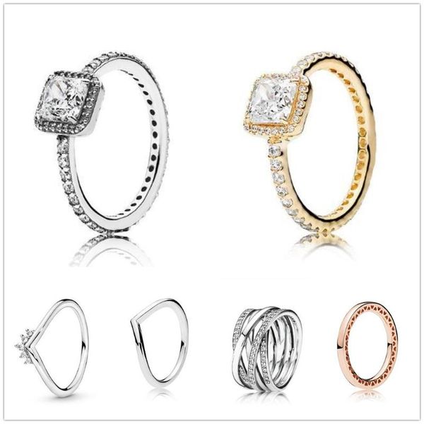 cluster rings authentic 925 sterling silver four claw timeless elegance with crystal for women wedding party gift jewelry, Golden;silver
cluster rings authentic 925 sterling silver four claw timeless elegance with crystal for women wedding party gift jewelry, Golden;silver