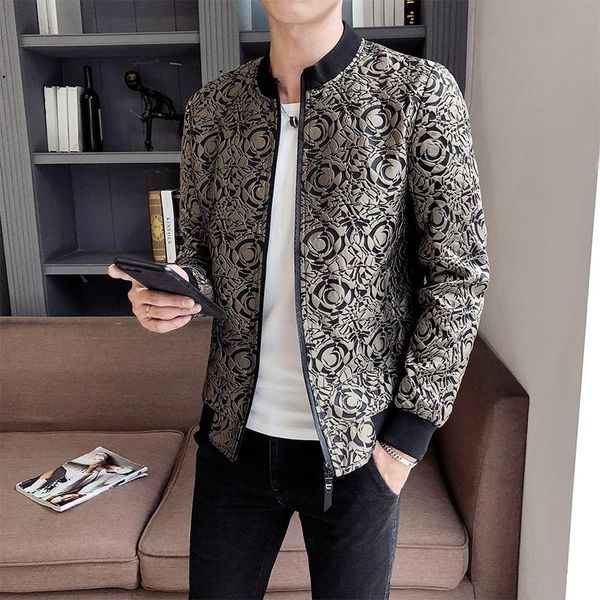 men's jackets vintage jacket jaqueta masculina jacquard men zipper bomber long sleeve casual baroque party wear, Black;brown
men's jackets vintage jacket jaqueta masculina jacquard men zipper bomber long sleeve casual baroque party wear, Black;brown