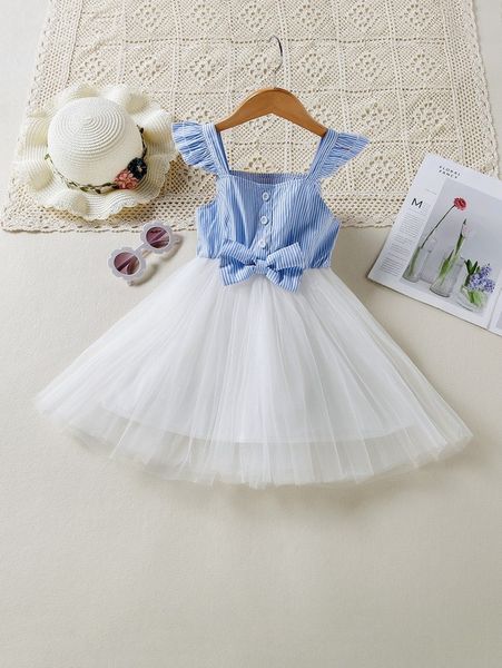 toddler girls striped ruffle trim bow front mesh hem dress she, Red;yellow
toddler girls striped ruffle trim bow front mesh hem dress she, Red;yellow