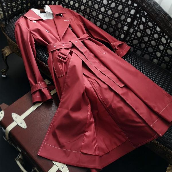 women's trench coats women coat 2021 spring female long double breasted casual british outerwear plus size thin arrival, Tan;black
women's trench coats women coat 2021 spring female long double breasted casual british outerwear plus size thin arrival, Tan;black