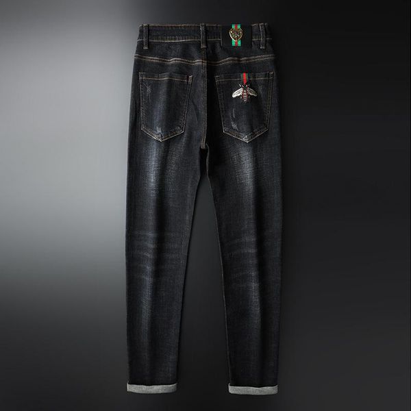 men's jeans ajoc european station men's clothing bee fashion brand autumn pants korean embroidered slim skinny, Blue
men's jeans ajoc european station men's clothing bee fashion brand autumn pants korean embroidered slim skinny, Blue