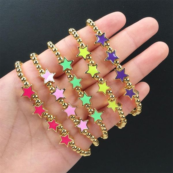 beaded, strands fashion jewelry wholesale candy color star bracelet women metal macarons enamel beaded for gift her px-40, Black
beaded, strands fashion jewelry wholesale candy color star bracelet women metal macarons enamel beaded for gift her px-40, Black