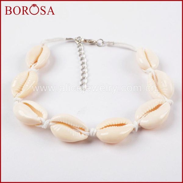 link, chain borosa 10pcs 10inch eight cowrie shells bracelets mixed rope colors natural shell charms jewelry for women wx968, Black
link, chain borosa 10pcs 10inch eight cowrie shells bracelets mixed rope colors natural shell charms jewelry for women wx968, Black