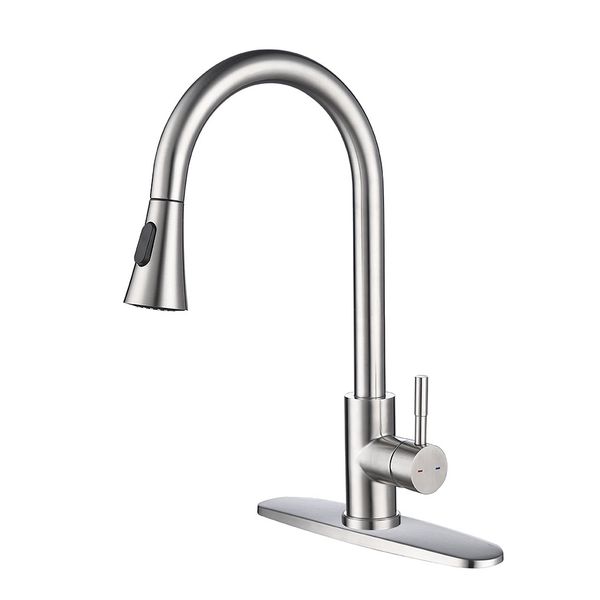 single handle faucet tap high arc wire drawing nickel stainless steel kitchen sink big bend cold water sprayer
single handle faucet tap high arc wire drawing nickel stainless steel kitchen sink big bend cold water sprayer