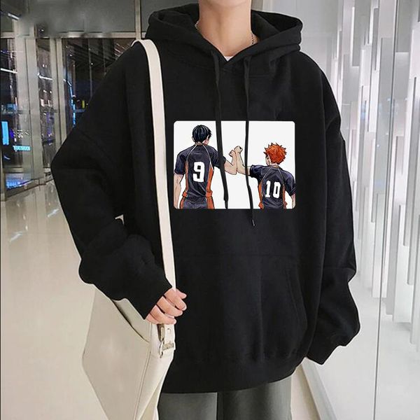 men's hoodies & sweatshirts japanese anime haikyuu hinata shoyo and kageyama printed women harajuku cartoon karasuno high school funny, Black
men's hoodies & sweatshirts japanese anime haikyuu hinata shoyo and kageyama printed women harajuku cartoon karasuno high school funny, Black