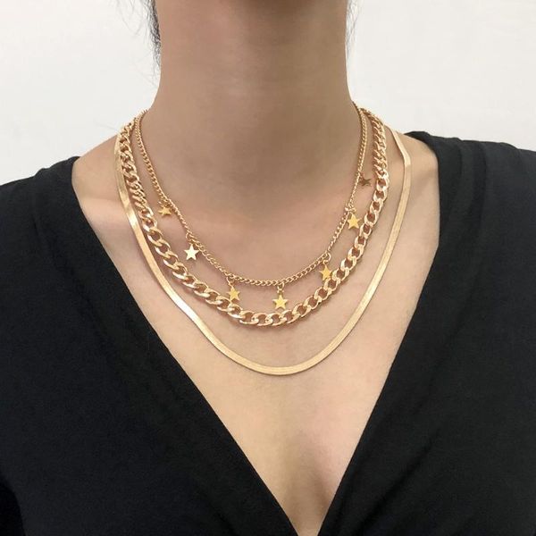 chains multi-layer geometric star clavicle chain suit women's simple and versatile creative high-end fashion accessories, Silver
chains multi-layer geometric star clavicle chain suit women's simple and versatile creative high-end fashion accessories, Silver