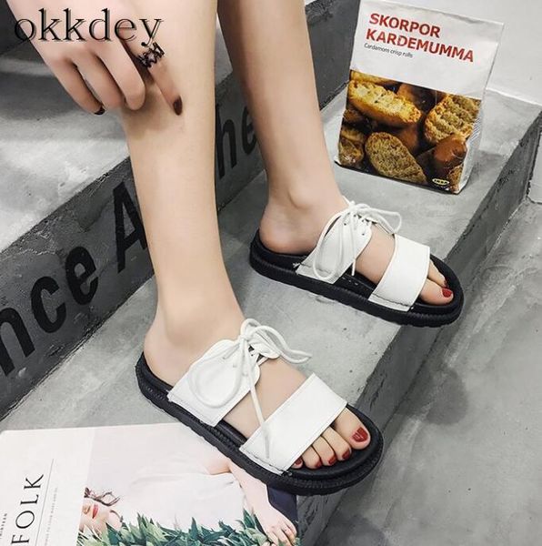 slippers woman sale beach flat round head thick bottom one word drag fashion tie large size female a425, Black
slippers woman sale beach flat round head thick bottom one word drag fashion tie large size female a425, Black