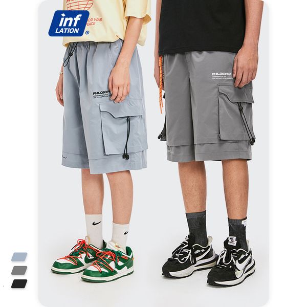 shorts inf men's clothing products in spring and summer 2021 street fashion brand multi pocket woven pants letter printing loose, White;black
shorts inf men's clothing products in spring and summer 2021 street fashion brand multi pocket woven pants letter printing loose, White;black