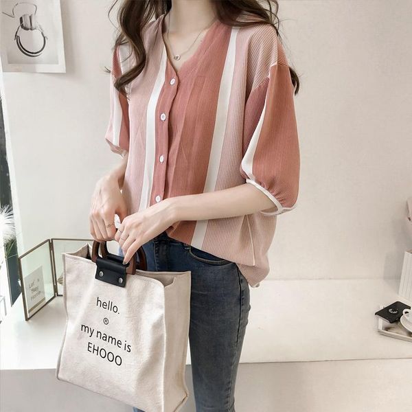 women's blouses & shirts plus size clothes summer blouse women shirt fashion striped loose bat sleeve blusas, White
women's blouses & shirts plus size clothes summer blouse women shirt fashion striped loose bat sleeve blusas, White
