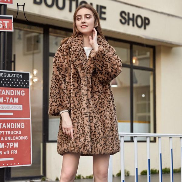 women's fur & faux heydress turn-down collar warm women winter jackets vintage parka streetwear leopard print loose casual long coat, Black
women's fur & faux heydress turn-down collar warm women winter jackets vintage parka streetwear leopard print loose casual long coat, Black