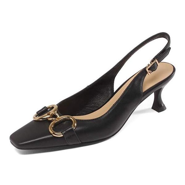 genuine leather square toe high heels shallow metal fasteners fashion buckle straps mules sandals women l17, Black
genuine leather square toe high heels shallow metal fasteners fashion buckle straps mules sandals women l17, Black