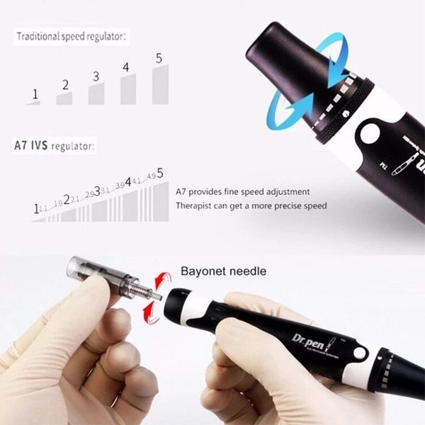 electric derma dr.pen a7 auto microneedle system adjustable needle lengths 0.5mm-2.5mm
electric derma dr.pen a7 auto microneedle system adjustable needle lengths 0.5mm-2.5mm