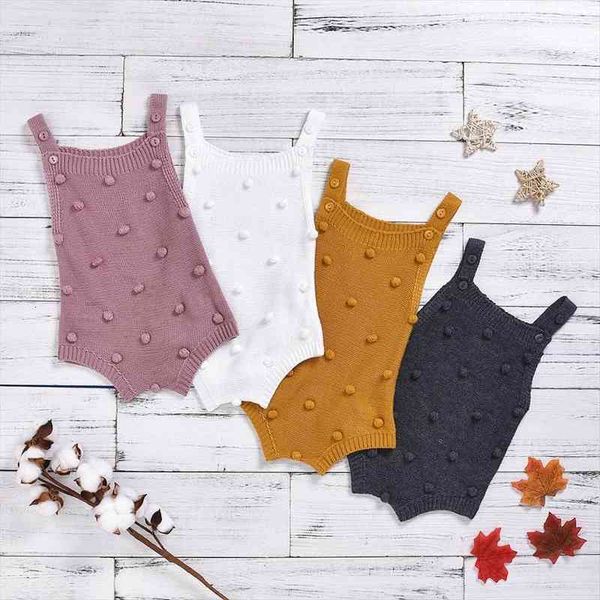 fashion newborn baby kids girls knitted romper infant cute sleeveless solid playsuit clothing, White 
fashion newborn baby kids girls knitted romper infant cute sleeveless solid playsuit clothing, White