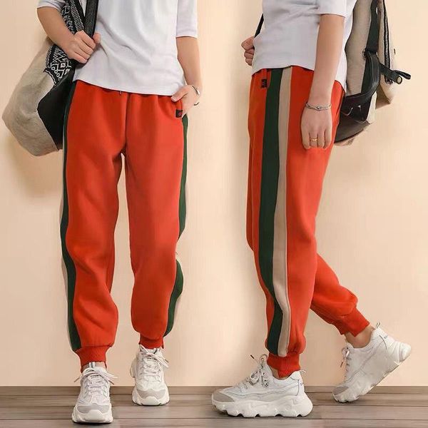 cashmere style sweatpants women winter thickening splice stripe matching sports casual pants women's & capris, Black;white
cashmere style sweatpants women winter thickening splice stripe matching sports casual pants women's & capris, Black;white