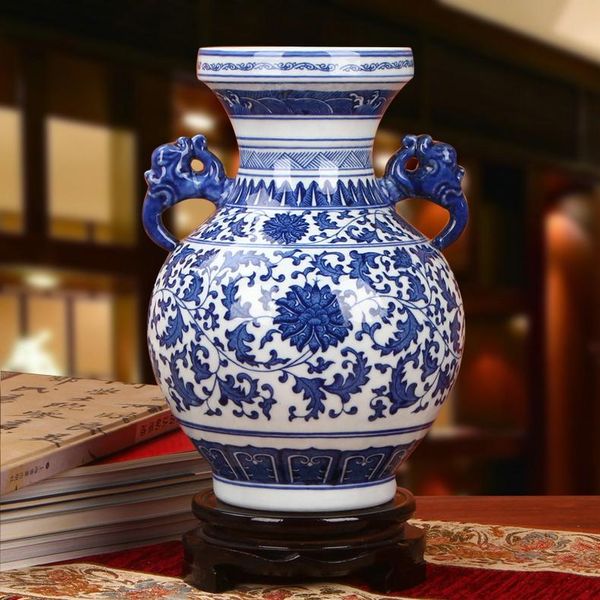 vases jingdezhen porcelain chinese classical blue and white double ears lotus flower vase modern household handicraft
vases jingdezhen porcelain chinese classical blue and white double ears lotus flower vase modern household handicraft