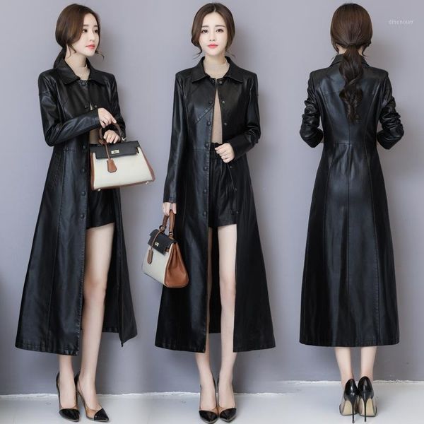 women's & faux leather bottle haining female in long big yards han edition cultivate morality show thin knee-high trench coat1 1plx, Black
women's & faux leather bottle haining female in long big yards han edition cultivate morality show thin knee-high trench coat1 1plx, Black