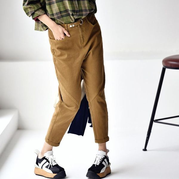 women's pants & capris micoco k0379c simple and artistic design of loose high-waisted nine-minute tapered casual, Black;white
women's pants & capris micoco k0379c simple and artistic design of loose high-waisted nine-minute tapered casual, Black;white