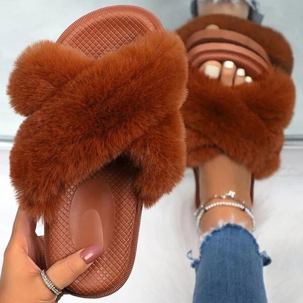 slippers plush women faux fur slides fluffy flip flops designer cross band furry flat summer sandals house shoes, Black
slippers plush women faux fur slides fluffy flip flops designer cross band furry flat summer sandals house shoes, Black