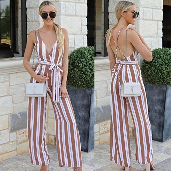 women's jumpsuits & rompers 2021 style women sleeveless v neck backless striped clubwear playsuit bodycon party jumpsuit romper trouser, Black;white
women's jumpsuits & rompers 2021 style women sleeveless v neck backless striped clubwear playsuit bodycon party jumpsuit romper trouser, Black;white