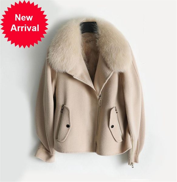 women's fur & faux real zy320 women wool jacket lady lining collar coat winter parka trench, Black
women's fur & faux real zy320 women wool jacket lady lining collar coat winter parka trench, Black