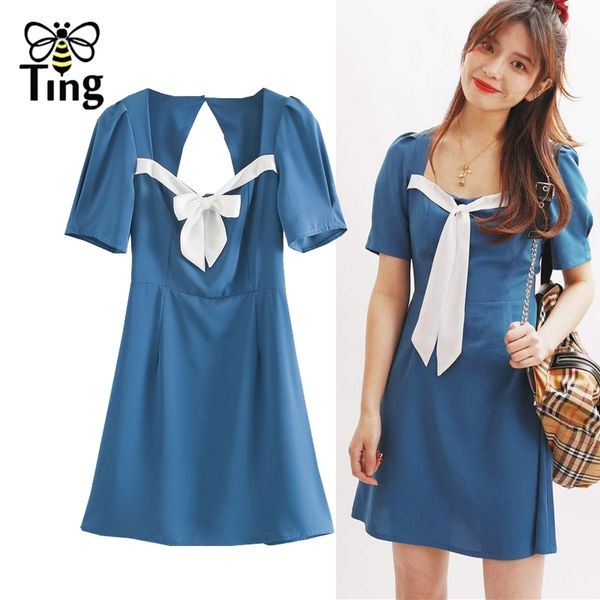 sweet solf girl bowknot blue mini short dress summer street chic backless cut out egirl beach vestidos streetwear 210513, Black;gray
sweet solf girl bowknot blue mini short dress summer street chic backless cut out egirl beach vestidos streetwear 210513, Black;gray