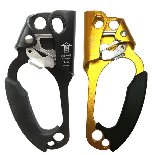 left right climbing caving hand grasp ascender clamp device for rock mountaineering tree arborist cords, slings and webbing
left right climbing caving hand grasp ascender clamp device for rock mountaineering tree arborist cords, slings and webbing
