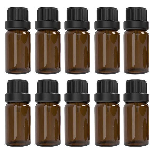 storage bottles & jars 10pcs 10ml essential oil amber with black cap brown glass mini empty refillable sample containers vials
storage bottles & jars 10pcs 10ml essential oil amber with black cap brown glass mini empty refillable sample containers vials
