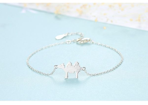 sterling silver bracelet women's simple design camel jewelry link, chain, Black
sterling silver bracelet women's simple design camel jewelry link, chain, Black
