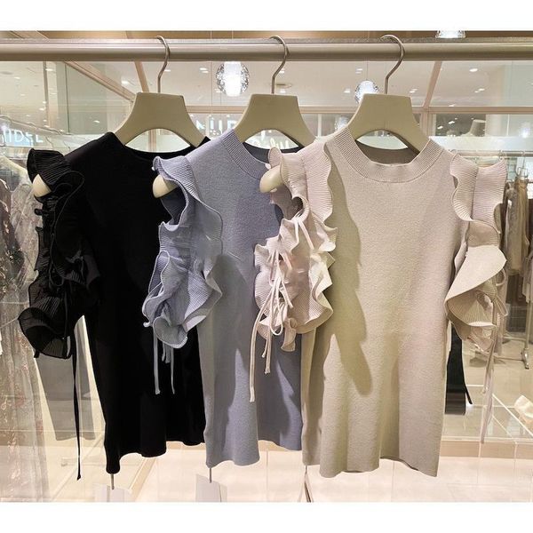 women's sweaters jchb neploe elegant ruffles patch shoulder strapless blouse women o neck flare short sleeve work style ol solid shirt, White;black
women's sweaters jchb neploe elegant ruffles patch shoulder strapless blouse women o neck flare short sleeve work style ol solid shirt, White;black
