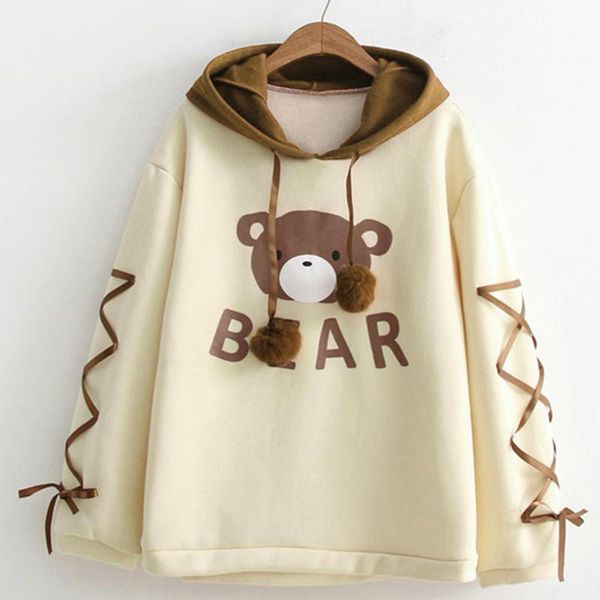 women's hoodies & sweatshirts women kawaii a bear cap harajuku womens long sleeve sweatshirt ribbon hair ball cute hooded jumper molet, Black
women's hoodies & sweatshirts women kawaii a bear cap harajuku womens long sleeve sweatshirt ribbon hair ball cute hooded jumper molet, Black