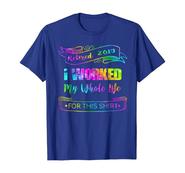 retired 2019 shirt: funny retirement gift t-shirt, White;black