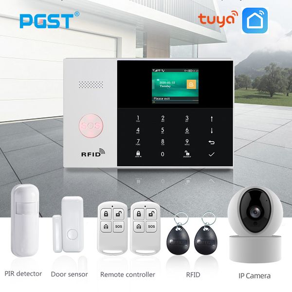 pgst pg105 tuya gsm system with wifi ip camera smoke detector rfid burglar security alarm smart home kit
pgst pg105 tuya gsm system with wifi ip camera smoke detector rfid burglar security alarm smart home kit