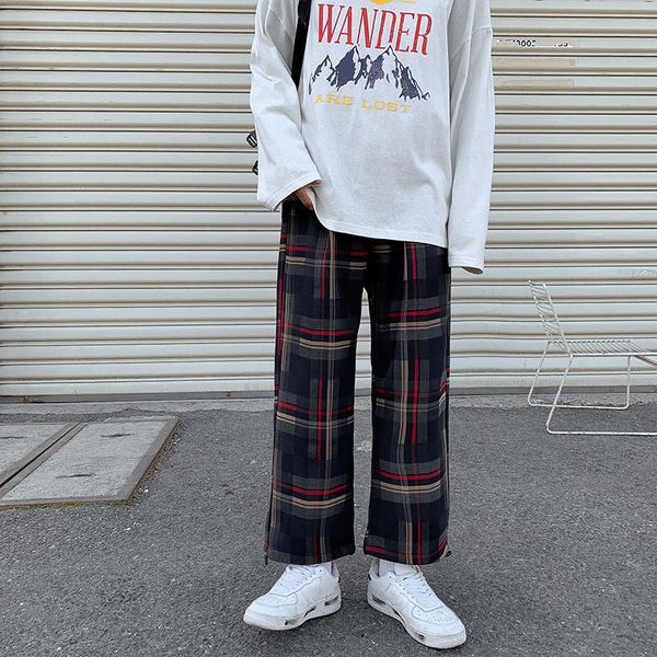 men's pants plaid casual harem korean man 2021 loose ankle-length trousers harajuku streetwear male clothing, Black
men's pants plaid casual harem korean man 2021 loose ankle-length trousers harajuku streetwear male clothing, Black
