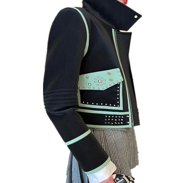women's jackets punk motorcycle style autumn winter pu leather short contrast jacket women fashion rivets outwear, Black;brown
women's jackets punk motorcycle style autumn winter pu leather short contrast jacket women fashion rivets outwear, Black;brown