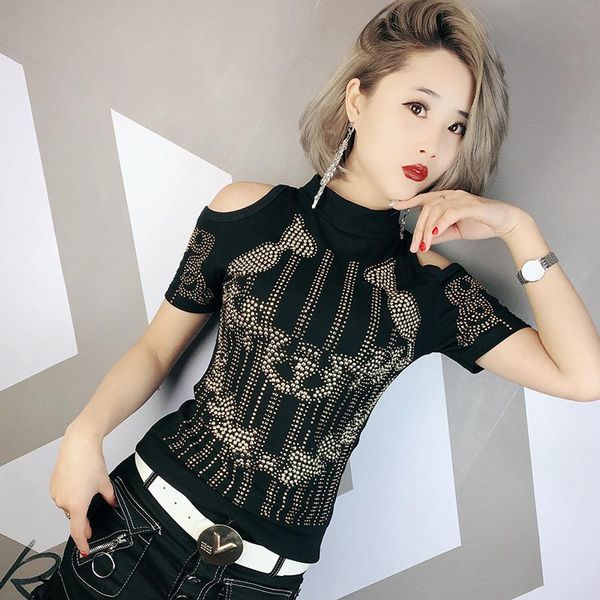 women's t-shirt t-shirts female rhinestone off shoulder summer fashion diamond tshirt tees poleras de mujer moda 2021 xxxl t shirt, White
women's t-shirt t-shirts female rhinestone off shoulder summer fashion diamond tshirt tees poleras de mujer moda 2021 xxxl t shirt, White
