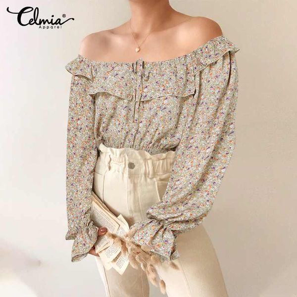 women's blouses & shirts women celmia summer cold shoulder off vintage floral printed long sleeve tunic s- blouse, White
women's blouses & shirts women celmia summer cold shoulder off vintage floral printed long sleeve tunic s- blouse, White