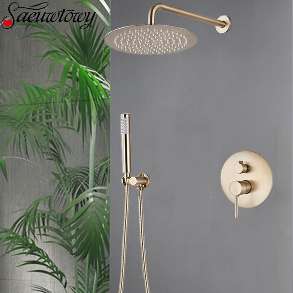 brushed gold shower tap brass rain concealed faucet head water bathroom wall-mounted round shap sets
brushed gold shower tap brass rain concealed faucet head water bathroom wall-mounted round shap sets