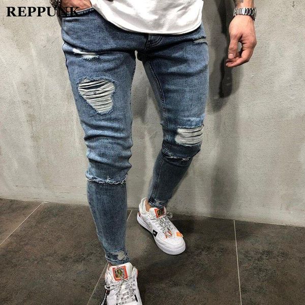 men's jeans skinny hip hop cool streetwear biker hole ripped zipper slim male clothes pencil homme, Blue
men's jeans skinny hip hop cool streetwear biker hole ripped zipper slim male clothes pencil homme, Blue