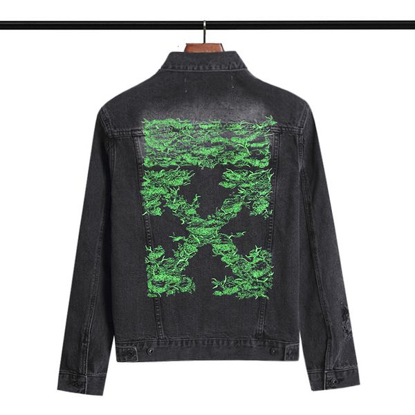 off style white dragon pattern element arrstyle tide brand men's and women's denim jacket, Black;brown
off style white dragon pattern element arrstyle tide brand men's and women's denim jacket, Black;brown