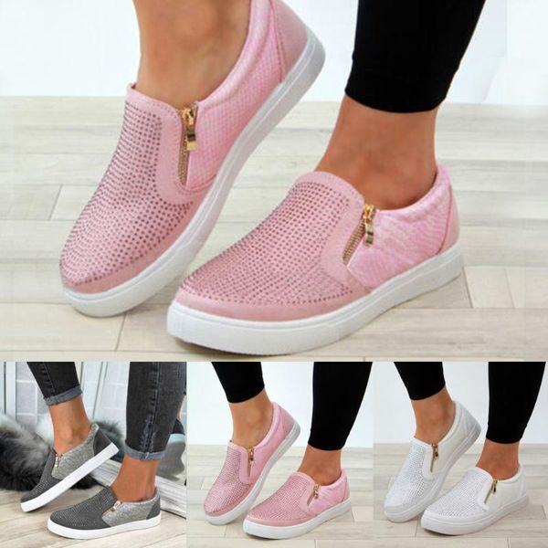 dress shoes womens casual sneakers slip on rhinestone side zipper pumps single shoe breathable comfort summer beach #39, Black
dress shoes womens casual sneakers slip on rhinestone side zipper pumps single shoe breathable comfort summer beach #39, Black