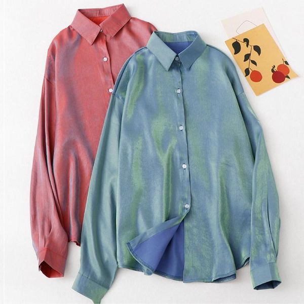 turn-down collar metal color blouse women office shirt long sleeve f2 women's blouses & shirts, White
turn-down collar metal color blouse women office shirt long sleeve f2 women's blouses & shirts, White