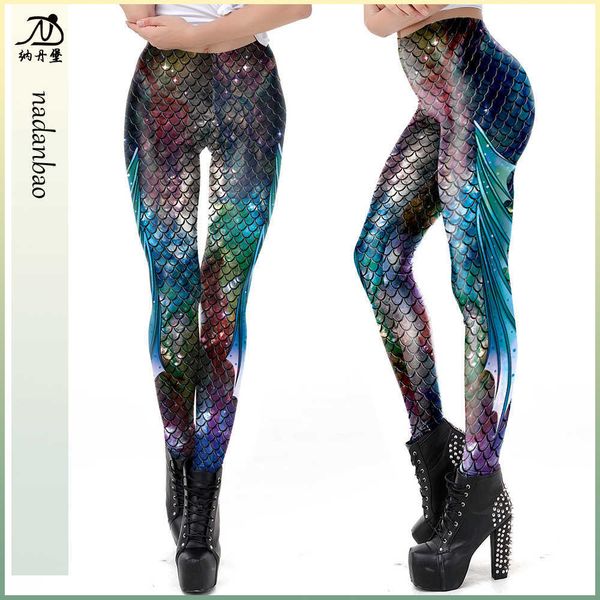 2021 spring and autumn new 3d mermaid scale printing sports women's bottoming pants trend, Black
2021 spring and autumn new 3d mermaid scale printing sports women's bottoming pants trend, Black