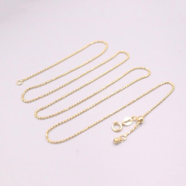 chains d pure 18kt yellow gold carved beads chain woman adjustable necklace 3.2-3.4g 21.6"l 1mmw, Silver
chains d pure 18kt yellow gold carved beads chain woman adjustable necklace 3.2-3.4g 21.6"l 1mmw, Silver