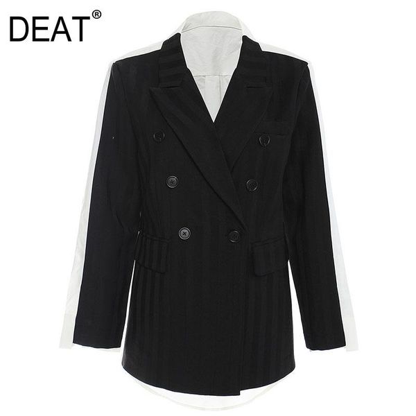 deatwomen black big size patchwork vintage blazer notched collar long sleeve loose fit jacket fashion spring autumn 2021 gx240 women's, White;black
deatwomen black big size patchwork vintage blazer notched collar long sleeve loose fit jacket fashion spring autumn 2021 gx240 women's, White;black