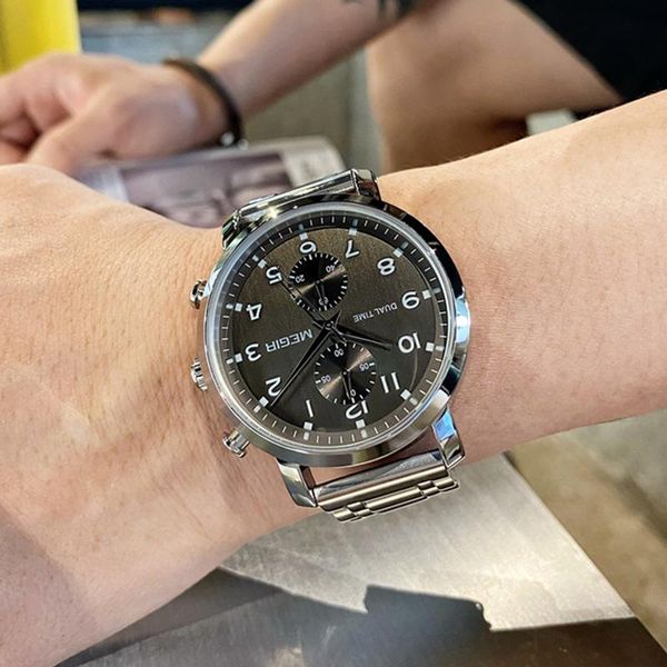 wristwatches megir men watches brand men's fashion casual dress watch military quartz stainless steel straprelogio masculino, Slivery;brown
wristwatches megir men watches brand men's fashion casual dress watch military quartz stainless steel straprelogio masculino, Slivery;brown