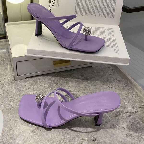 slippers 2021 narrow band women sandals fashion thin high heel crystal flip flop laides brand elegant dress slides, Black
slippers 2021 narrow band women sandals fashion thin high heel crystal flip flop laides brand elegant dress slides, Black