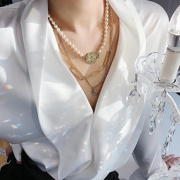 Vintage Pearl Layered Necklace For Women Choker 2021 Chokers, Golden;silver
Vintage Pearl Layered Necklace For Women Choker 2021 Chokers, Golden;silver