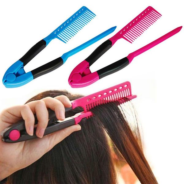 hair brushes fashion combs v type straightener comb diy salon haircut hairdressing styling tool anti-static brush, Silver
hair brushes fashion combs v type straightener comb diy salon haircut hairdressing styling tool anti-static brush, Silver