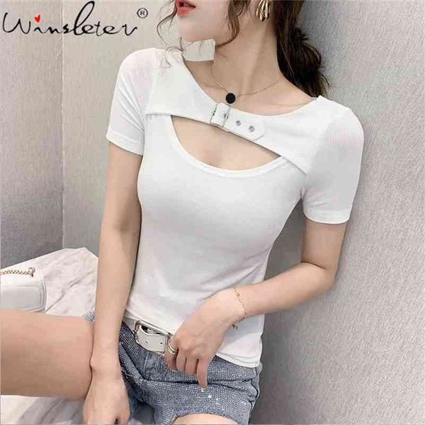 solid t shirt women simple buckled t-shirt tightly short sleeve korean style cut-out cotton tees female t05501b 210421, Black;gray
solid t shirt women simple buckled t-shirt tightly short sleeve korean style cut-out cotton tees female t05501b 210421, Black;gray