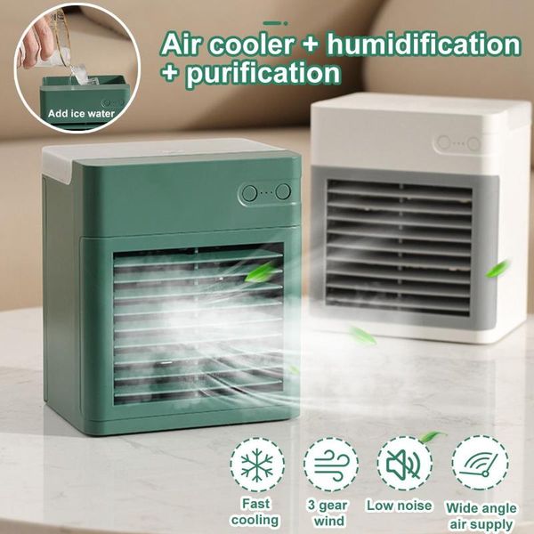 electric fans 3 gear mini air cooler fan deskconditioner usb water cooling humidifier purifier multifunction summer
electric fans 3 gear mini air cooler fan deskconditioner usb water cooling humidifier purifier multifunction summer